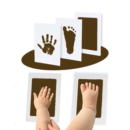 Newborn Baby DIY Hand And Footprint Kit Ink Pads Photo Frame Handprint Toddlers Souvenir Accessories Safe Clean Baby Shower G