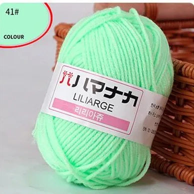 DIY Baby Milk Sweet Soft Cotton Knitting Wool Yarn Thick Fiber Velvet Yarn Hand Knitting Wool Crochet Yarn for DIY Sweater - 