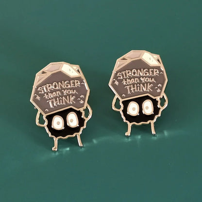 Stronger Than You Think Enamel Pin Ghibli My Neighbor Totoro Dust Elf Metal Brooch Backpack Decoration Supplies Lapel Badges