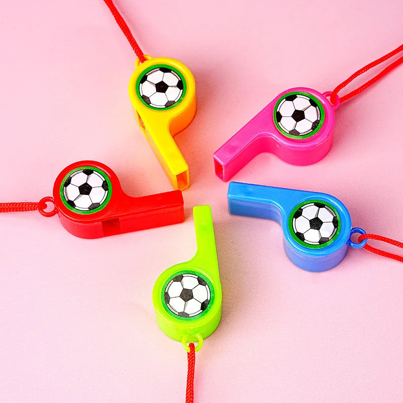 10/30/50Pcs Football Whistle Cheerleader Cheering Props Rainbow Fan Whistle Boys And Girls Birthday Party Favors Pinata Fille