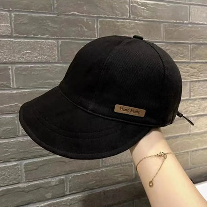 Women's Foldable Sunhat Summer Outdoor Beach Fisherman Hat Sunscreen UV Protection Cap Adjustable Cotton Wide Brim Bucket Cap