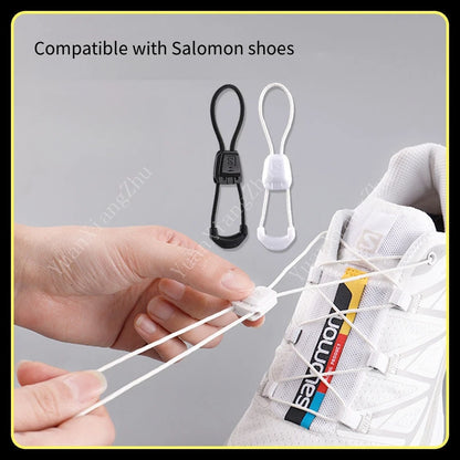 New No tie Shoe laces Round Tennis Laces Without ties Adult Kids Quality Running Sneakers Shoelaces Black White Shoes Accesor