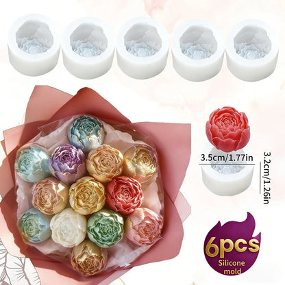 Lotus Flower Silicone Mold，For resin crafting - Suitable for candles、DIYCrafts、Valentine's Day、Mother's Day、Christmas Decorat