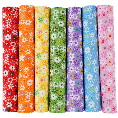 7PCS 25 x 25cm/50 x 50cm Squares Cotton Craft Fabric Cloths for DIY Bundle Patchwork Quilting Sewing Scrapbooking Artcraft - 