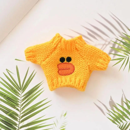17cm Cute Mini Plush Doll'S Clothes Outfit Accessories For Korea Kpop Exo Labubu Idol Dolls Christmas Knitted Sweater Kid Gif