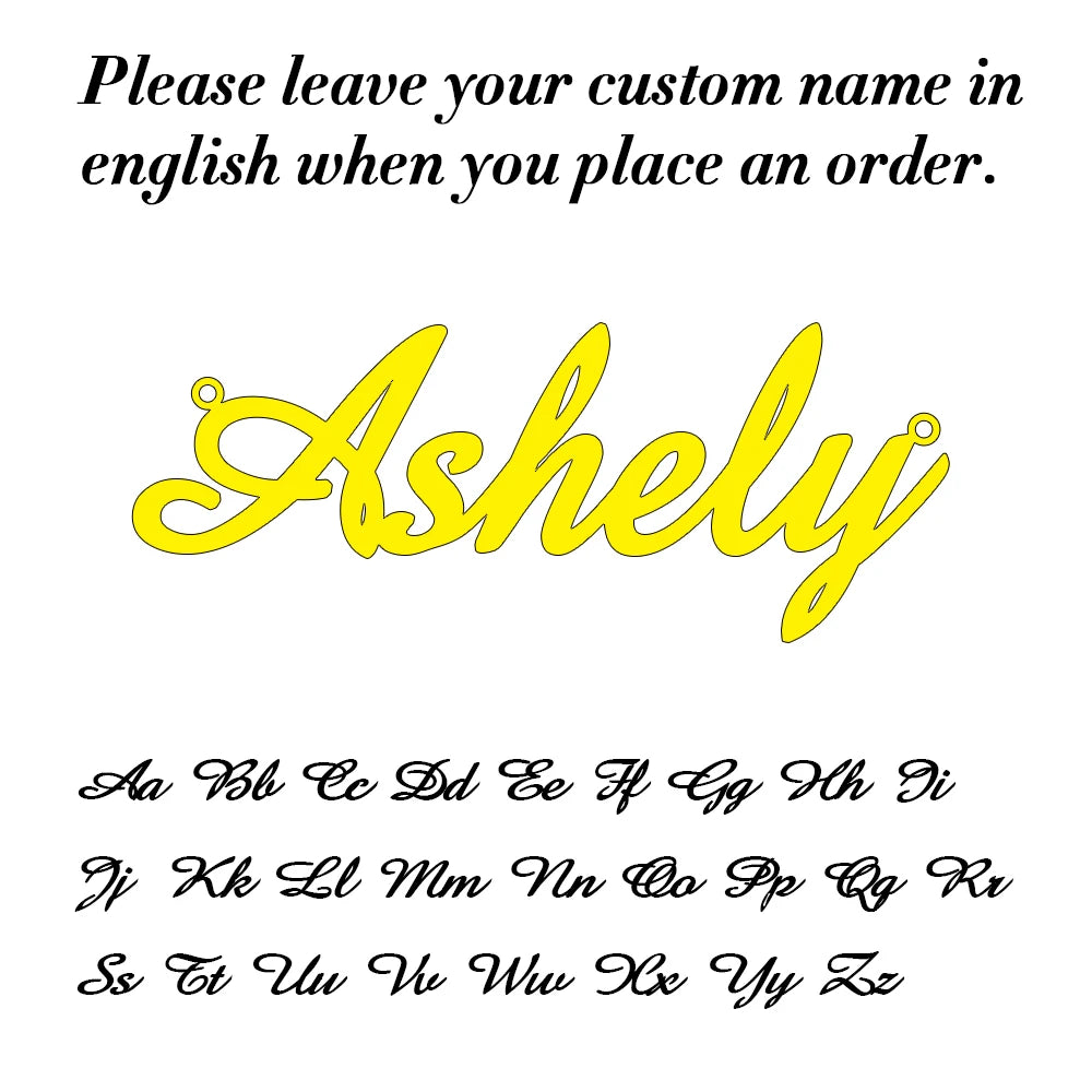 Custom Name Necklace for Women Personalised Cursive Letter Pendant Stainless Steel Jewelry Men Chain Choker Collar Personaliz