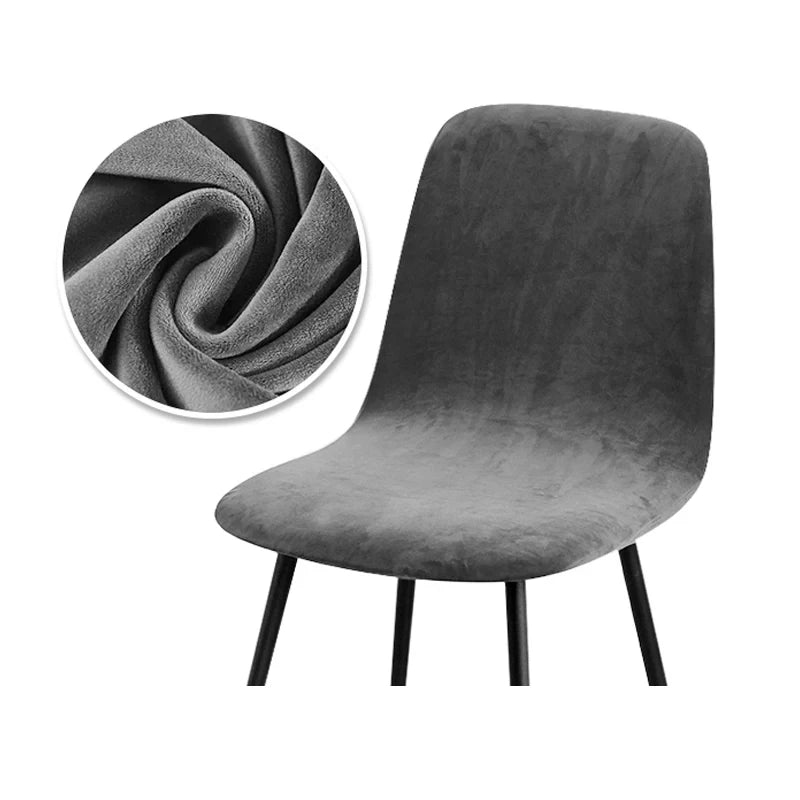 Higher Quality Velvet Chair Cover 1/2/4/6 pcs Stretchable Chair Cover For Dining Room 2 Type of Fabrics Chair Slipcover For H