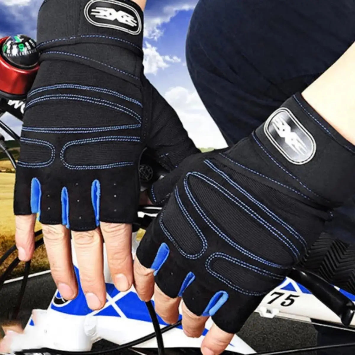 Gym Gloves for Men Women Fitness Weight Lifting Wristband Gloves Body Building Training Sports Exercise Cycling Glove Shockpr