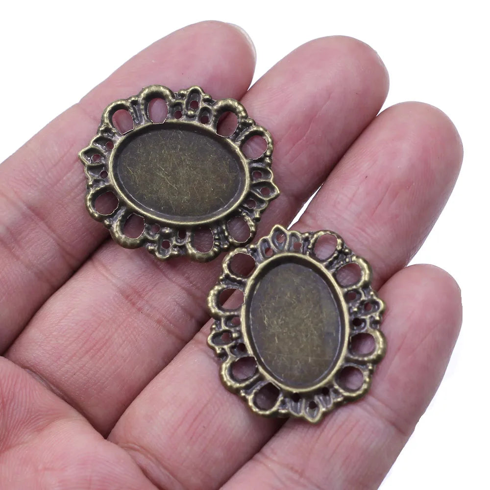 Pendants Wraps Metal Crafts Connectors Rose Flower Filigree Flower For Embellishments Scrapbooking Jewelry DIY Accessories - 