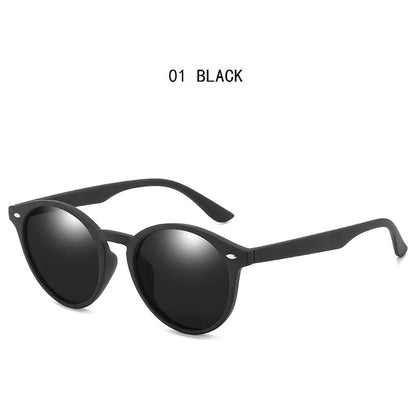 Fashion Round Sunglasses Women Men Classic Vintage Driving Travel Sun Glasses Circle Oval Brand Designer Eyewear UV400 - 01 B