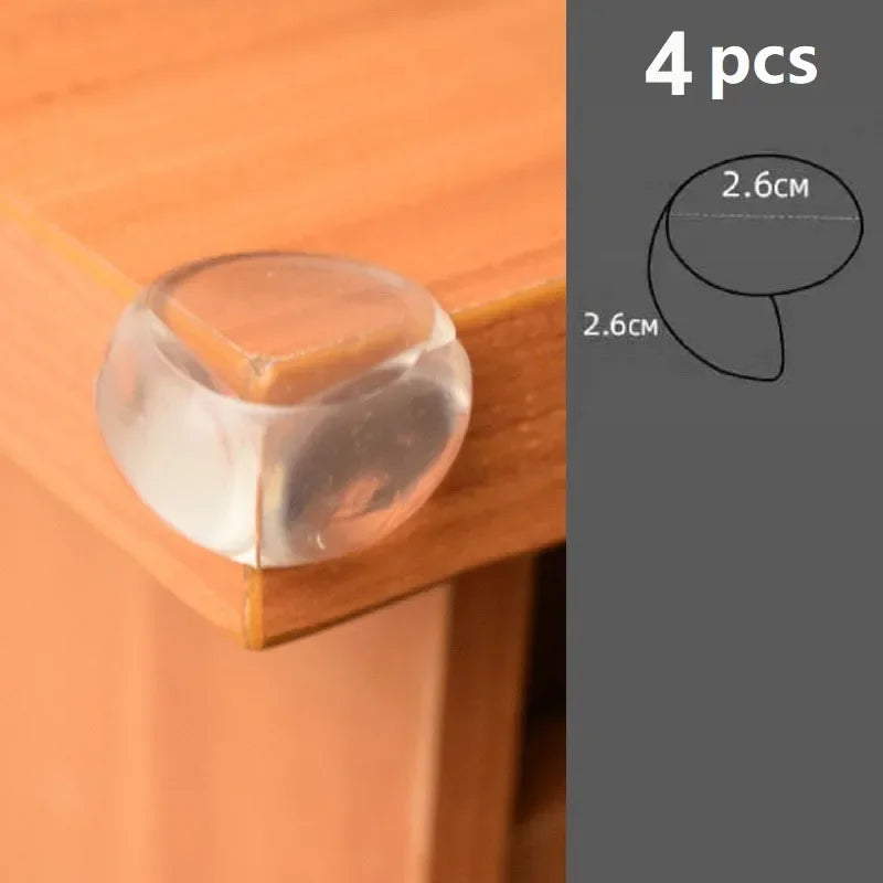 4/10pcs Children Anti Collision Corner Edge Protection Guards Baby Safety Corner Silicone Protector Table Soft Transparent - 