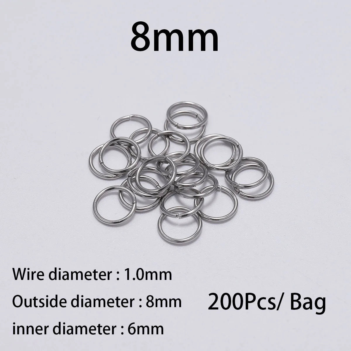 200Pcs Stainless Steel Open Jump Rings for Jewelry Making Supplies DIY Double Loops Split Rings Connectors For Jewelry Findin