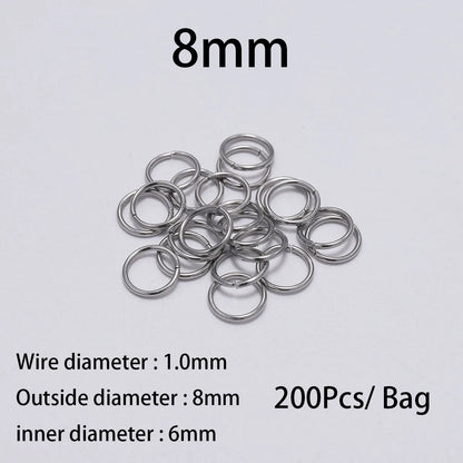 200Pcs Stainless Steel Open Jump Rings for Jewelry Making Supplies DIY Double Loops Split Rings Connectors For Jewelry Findin