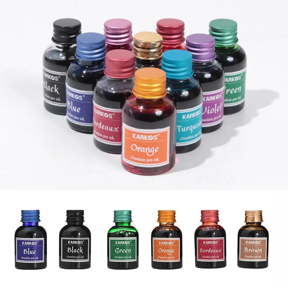 30MlL Pure Colorful Fountain Pen Ink Universal Refill Ink Stationery School Brand New Product Peace And Happiness