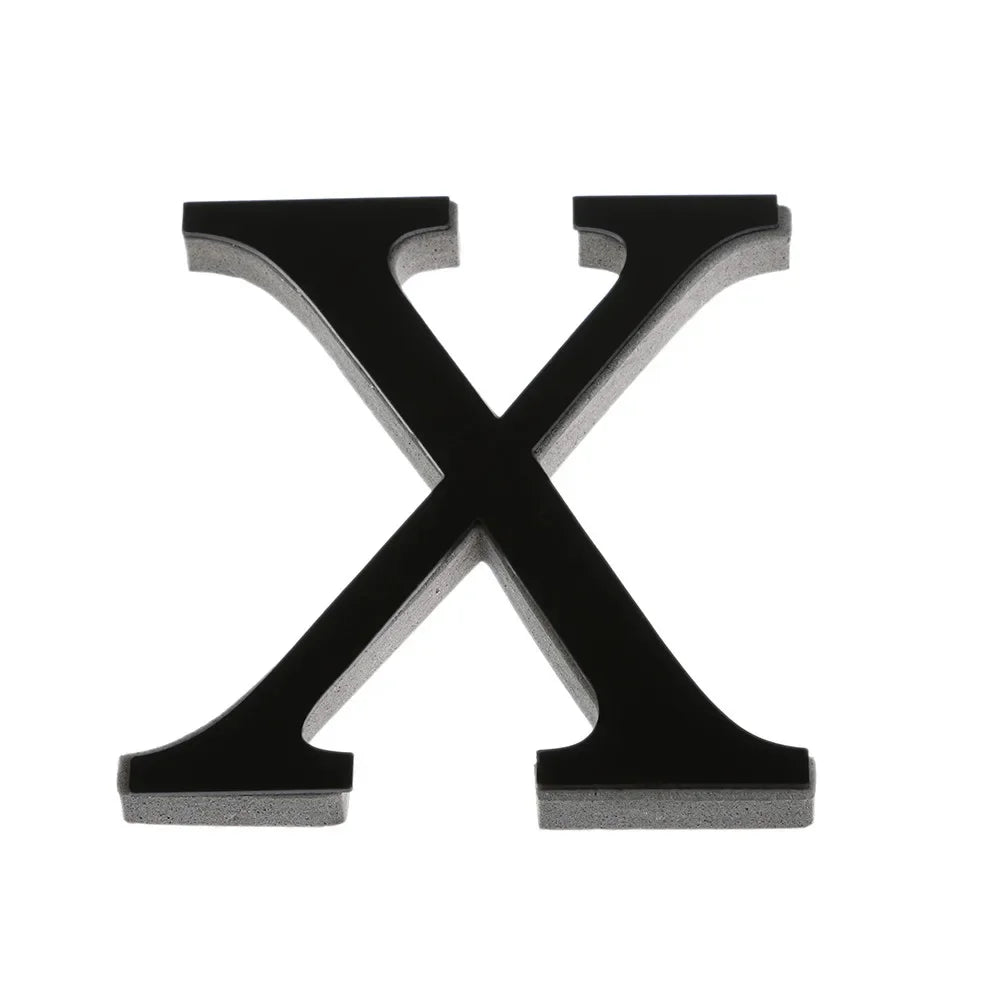 26 Letters DIY 3D Mirror Acrylic Wall Sticker Ornaments Black English Alphabet Decals Home Decor Wall Art Mural Party Decorat
