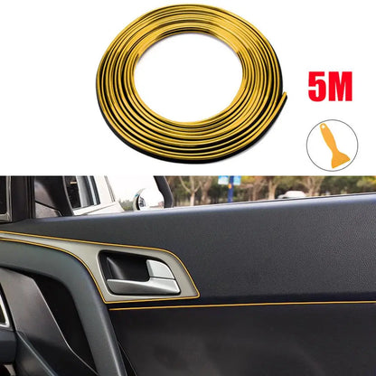 Car Interior Decoration Line Trim Door Center Console Gap Instrument Panel Decorative Line Chrome Glitter Modification Suppli