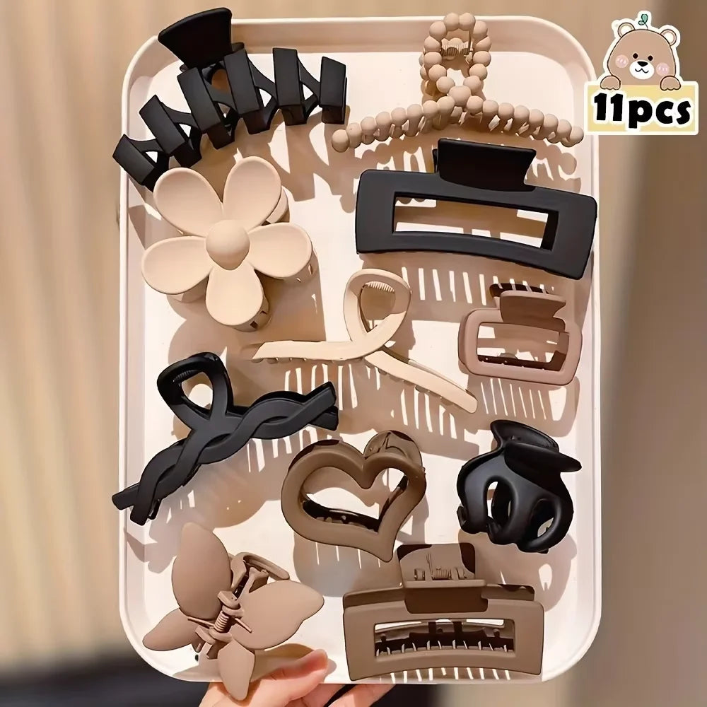 10-Piece Set Vintage Hair Grips Multicolor Girls Gift Essential for Travel - 11  PCS A