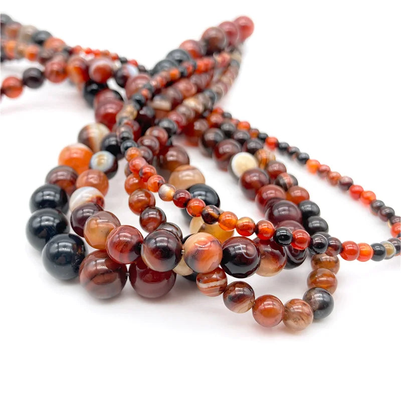 4 6 8 10mm Natural Stone Beads Amethyst Amazonite Agates Jades Loose Round Beads for Jewelry Making Bracelet Necklace DIY