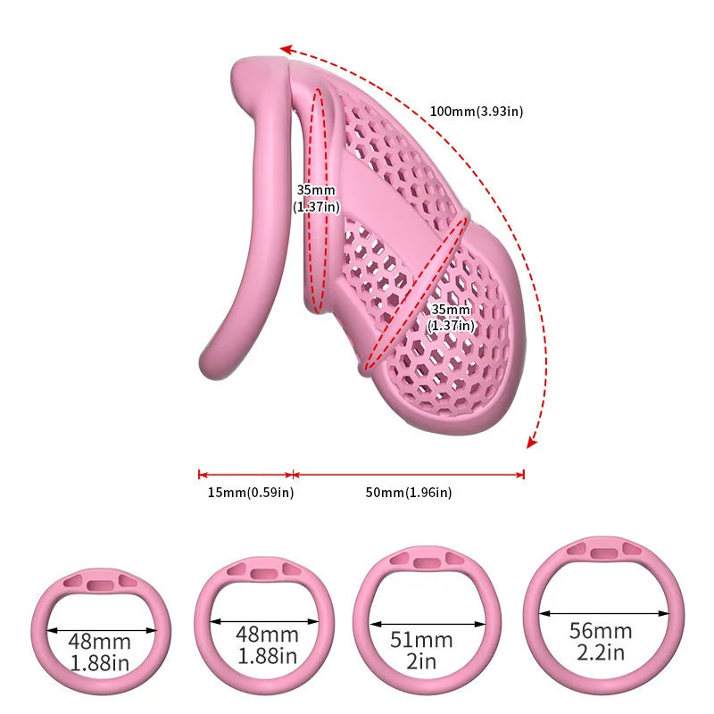 Male Chastity Cage Breathable Honeycomb Design With Removable Lock Cock Cage Comfortable Anti Pinch BDSM For Men Adult Sex To
