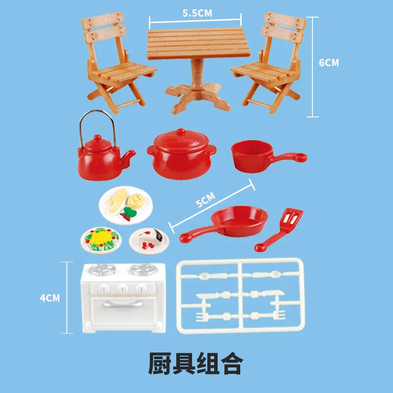 miniature items dollhouse furniture accessories living room bedroom supermarket shopping games family interaction doll kids t