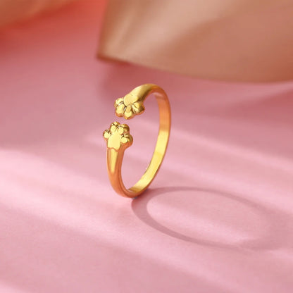 Stainless Steel Zircon Geometric Rings For Women Luxury Evil Eye Gold Color Adjustable Trendy Wedding Aesthetic Jewerly Gift 