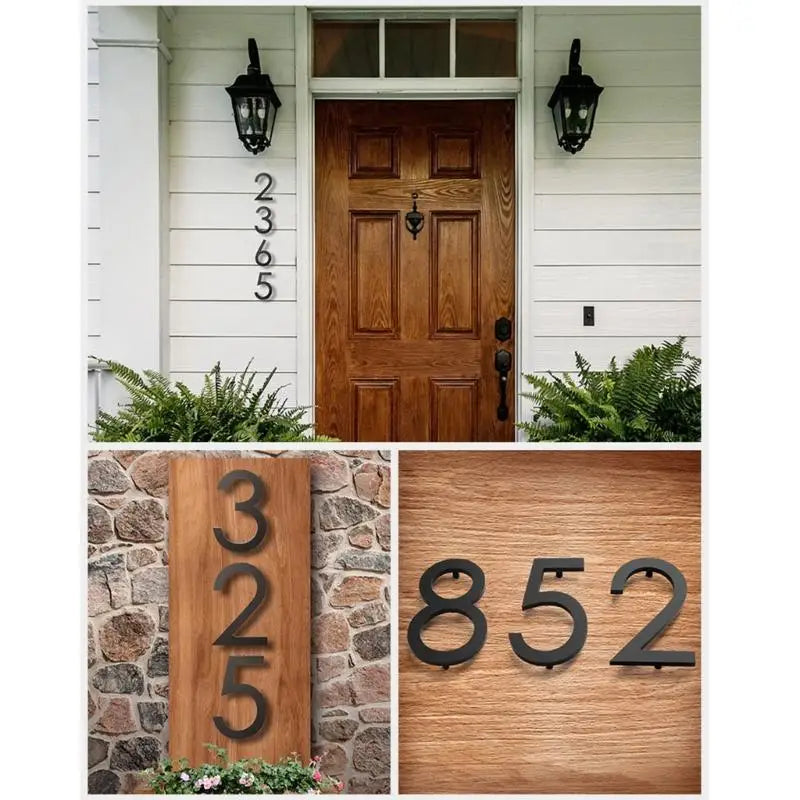 Modern Black Acrylic Address Plaque 0-9 House Number Apartment Door Number For Front Yard And Entryway D2RD