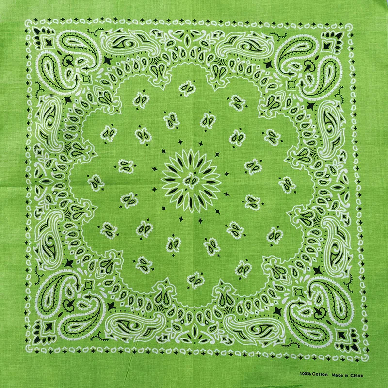 New Fashion Hip Hop 100% Cotton Bandana Square Scarf 55cm*55cm Black Red Paisley Headband Printed For Women/Men/Boys/Girls - 
