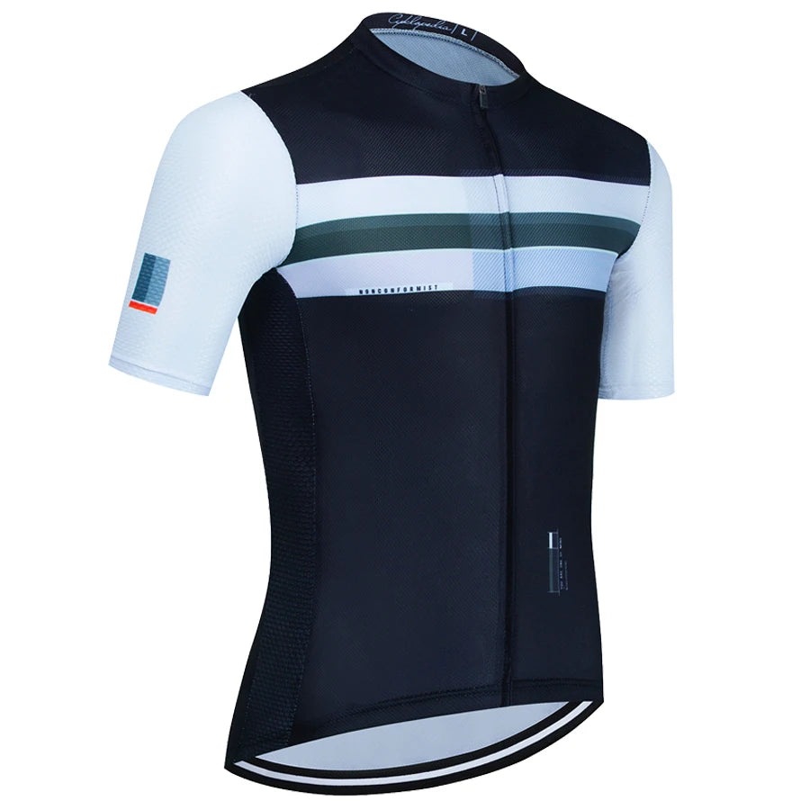 Summer 2025 Short Sleeve Cycling Jersey Men MTB Bicycle Top Outdoor Cycling Clothing Breathable Shirt Maillot Ciclismo Quick 