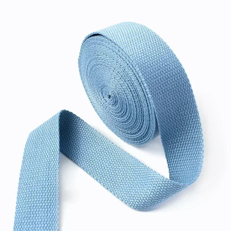 5Meters 1.3mm 20-50mm Cotton Webbings Tape for Bag Strap Backpack Label Ribbon Band Clothes Bias Binding DIY Sewing Accessori