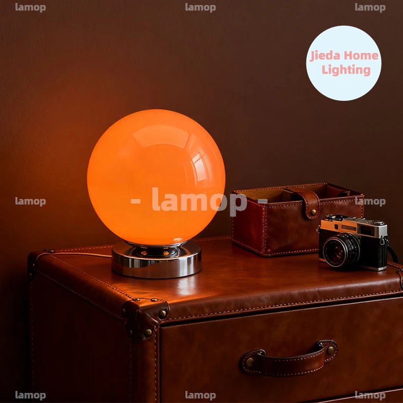 Murano Glass Desk Lamp USB Powered Glass Table Bedside Lamps Vintage Glass Lamp with 3 Color Temperature