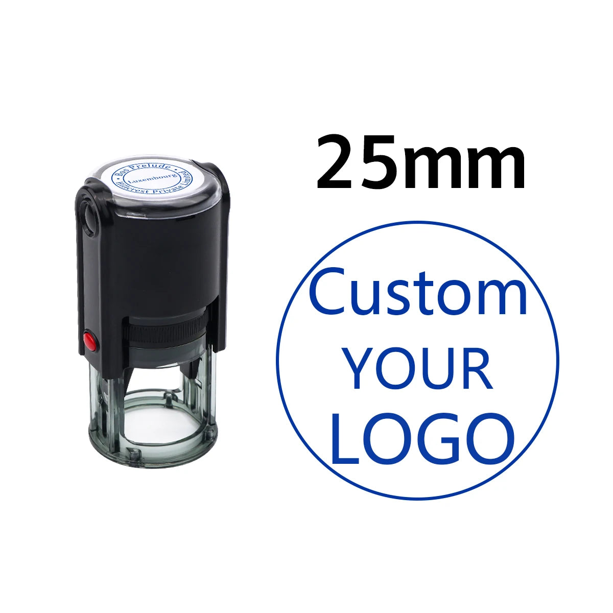 Custom Stamp Round Self Inking,Personalized Stamp 25/30/40/50mm Monogram LOGO Design Rubber Stampswith 4 Optional Ink Colors 