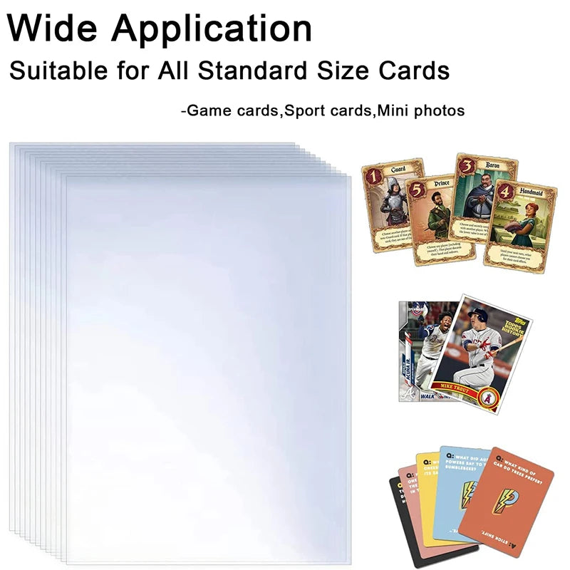 100-1000Pcs Card Sleeves Transparent Cover Clear Cards Holder For Board Playing Game ID Trading Protector Folder Photo Pouch
