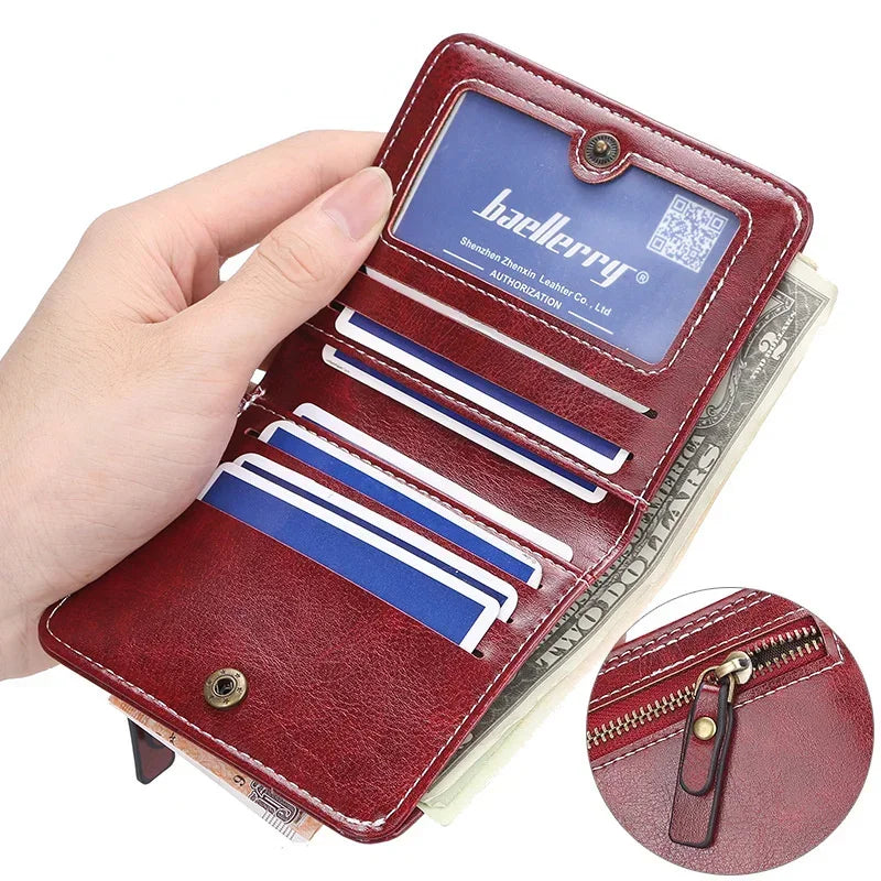 2025 Fashion Slim Women Wallets Mini Card Holder PU Leather Short Desigh High Quality Female Purse Coin Holder Women Wallets