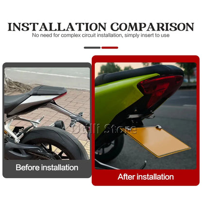 Fit For Speed Triple 1200 RS 1200RS 2021 2022 2023 2024 Tail Tidy License Plate Holder Frame Holder Bracket Turn Signal Light