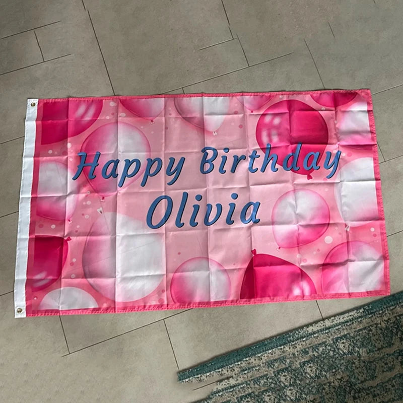 Digital Print Custom Flag Any Size Company Logo Outdoor Sport Advertising Banner Polyester Sleeve Brass Grommets Decor