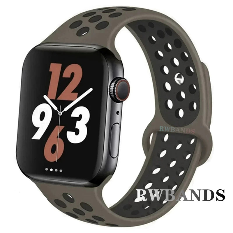 Sport Strap for Apple Watch Band 46mm 44mm 40mm 42-38-41mm 45mm Breathable Bracelet iWatch Series 10 9 8 7 6 SE 5 3 Ultra 2 4