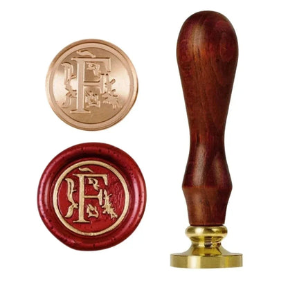 1set 26 Letter A-Z Wax Seal Stamp with wooden handle, Wax Seal Paint Copper Head for Envelope Gift Invitation Card Sticker - 