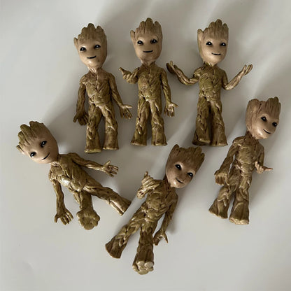 Desktop Decor Mini Anime Figurine Tree Man Miniature Model Cute Groot Doll Toy Home Accessories Ornament Handicraft Gifts