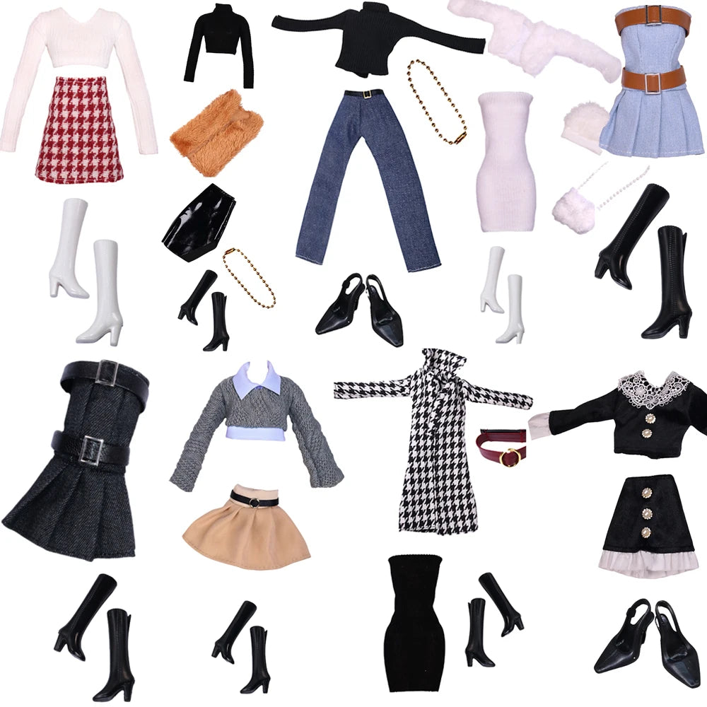NK 29CM Doll Outfits For 11.5 Inch Doll Clothes Princess Doll Shoes For 1/6 Dolls Accessories Bar BI Doll Dress DIY Gift Toy 