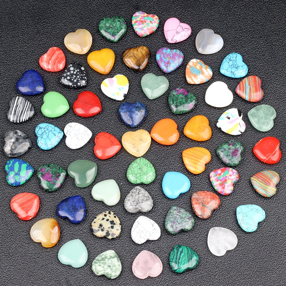 10/20/30PCS 20MM Heart Shape Stone Crystal Amethyst Love Healing Stones Irregular Mineral Gravel Specimen for Home Garden Dec