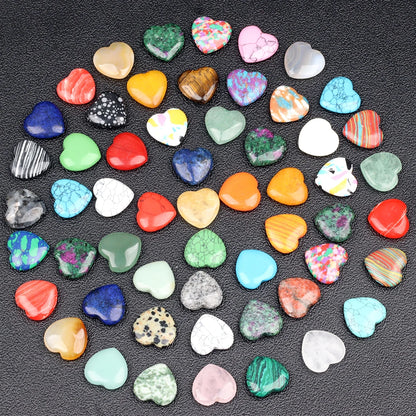 10/20/30PCS 20MM Heart Shape Stone Crystal Amethyst Love Healing Stones Irregular Mineral Gravel Specimen for Home Garden Dec