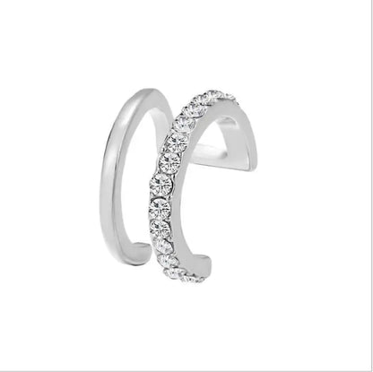 Silver Color Leaves Clip Earrings for Women Men Creative Simple C Ear Cuff Non-Piercing Ear Ear Clip Set Trend Jewelry Gift -