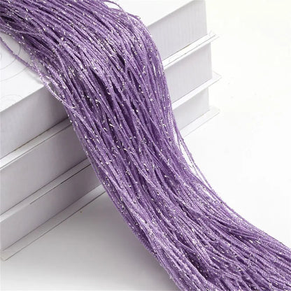 2M*1M String Curtain Panels Door Fly Screen Hanging Beaded Curtains Room Divider Net - purple