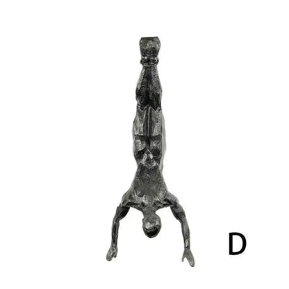 Climbing Athlete Man Art Sports Wall Hanging Ornaments Home Figures Miniatures Rock Climbing Man Resin Sculptures Statue - D