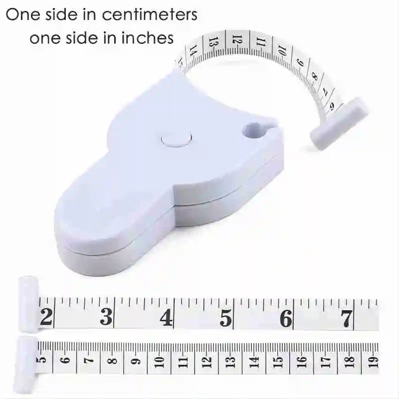 Portable Fitness Telescopic Health Tape Measure With Handle Torch Y-shaped Tape Measure Waist Circumference Tape Measure - Wh