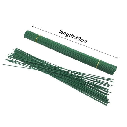 Artificial Flower Stem Wire Flower Pole Rod for diy Chenille Stems Stick Simulation Flower Material With Green Floriculture T