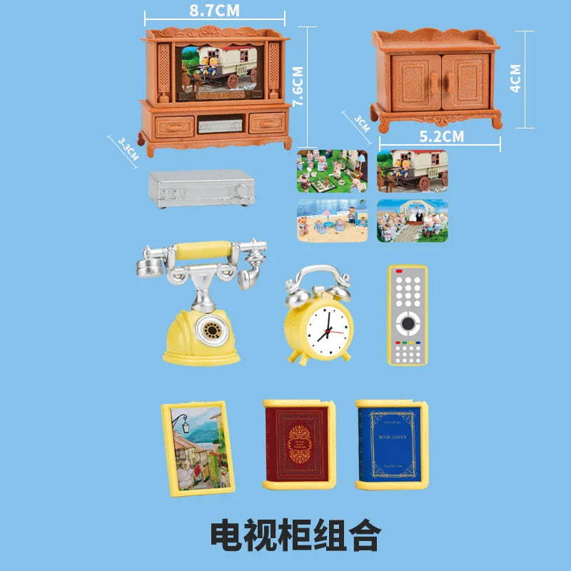 miniature items dollhouse furniture accessories living room bedroom supermarket shopping games family interaction doll kids t