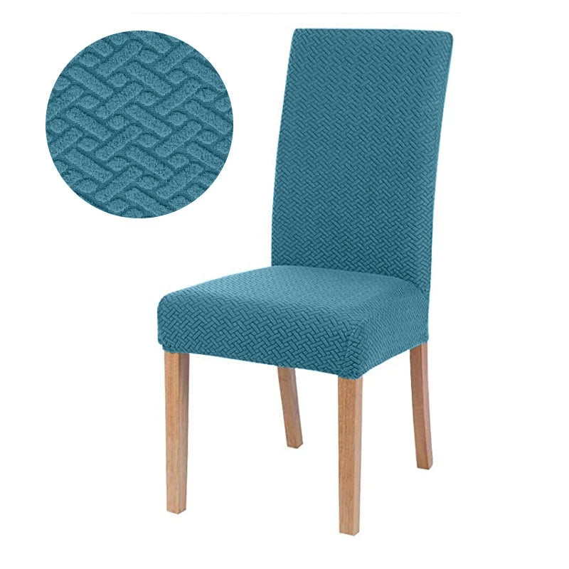 Elastic Dining Room Chair Cover Stretch Thick Jacquard Kitchen Chair Cover Slipcover For Dining Kitchen Hotel Wedding Banquet