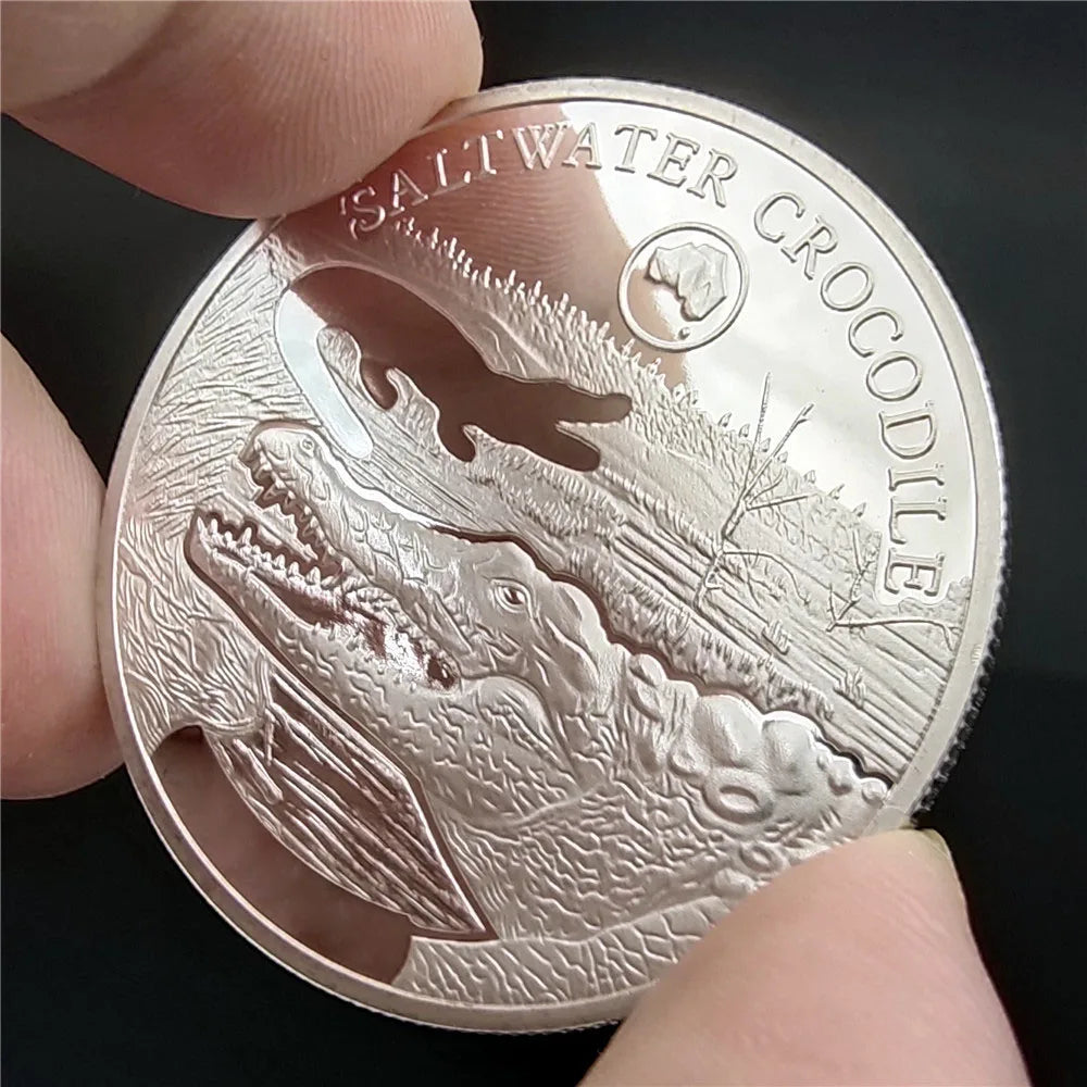 4cm Australia Souvenir Coins Koala Saltwater Crocodie Kangaroo Snake Animal Elizabeth Souvenir Gifts