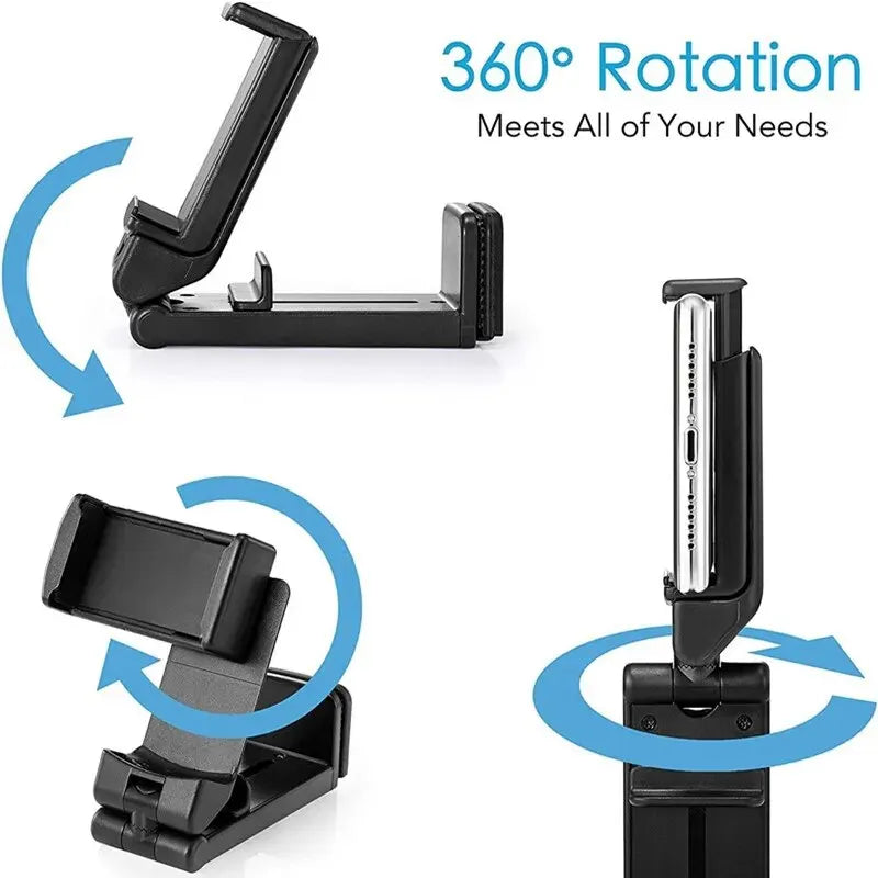 Airplane Phone Holder Stand Cell Mobile Portable Travel Mount Desk Flight Foldable Rotatable Selfie Holding Train Seat Suppor